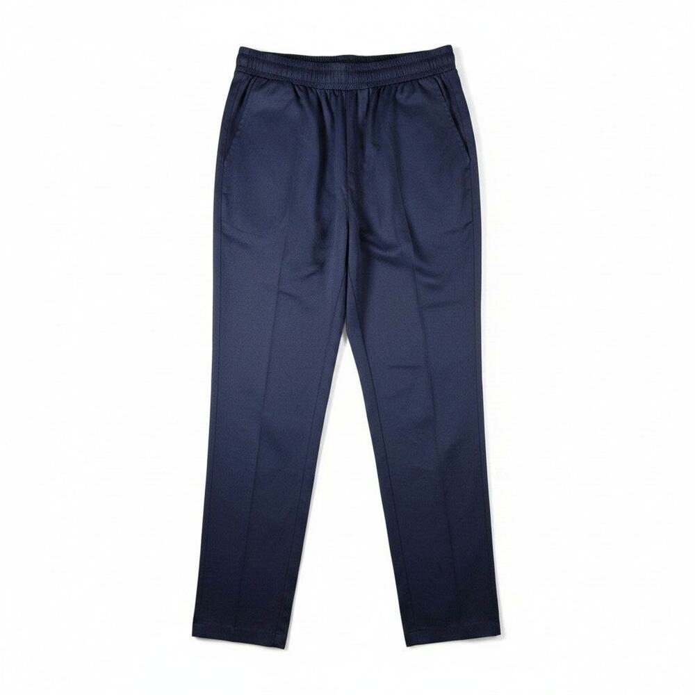 Shein Men Pull On Elastic Waist Straight Leg Windbreaker Pants Blue M Minimalist